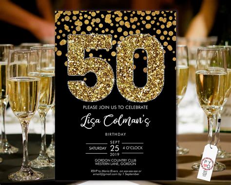50th Birthday Invitation Wording Samples - Wordings and Messages