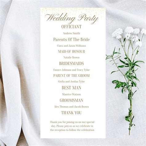 Image result for Wedding Service Program Template