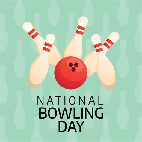 National bowling day design template for celebration. National bowling ...