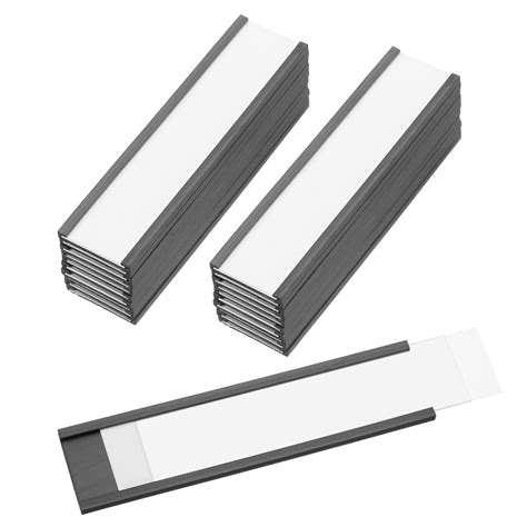 Uxcell Magnetic Label Holder 4" x 1" with Paper Inserts C Channel ...