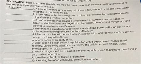 Read each item carefully and write the correct answer on the blank. Spell..