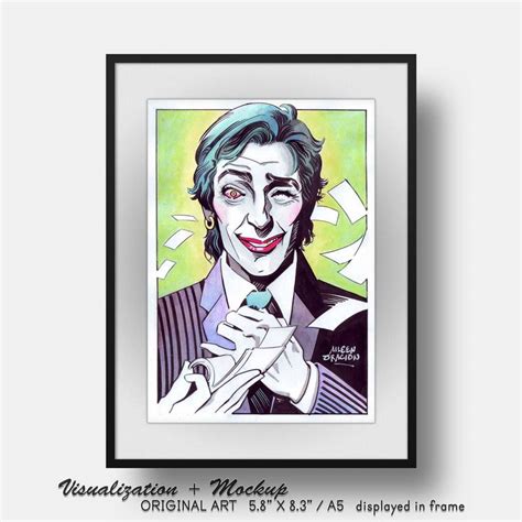Batman POP Art: Dandy Gangster JOKER Comic Portrait Painting by Aileen ...