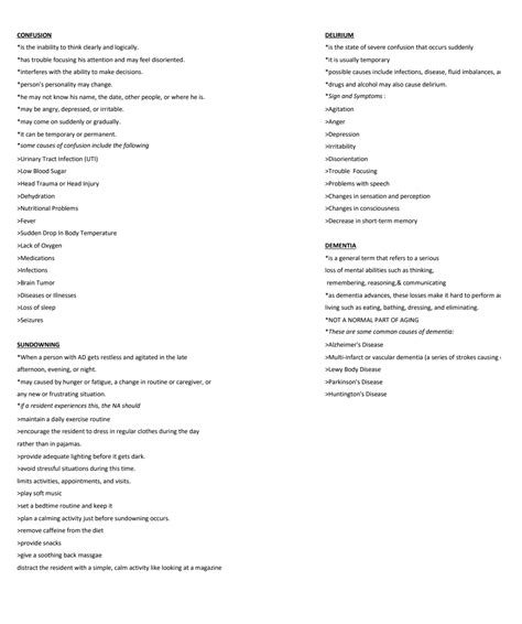 Made a cna cheat sheet/study guide : r/cna