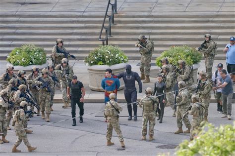 Filming continues on set of Superman in downtown Cleveland, June 25 ...