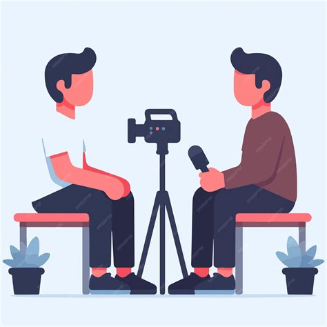 Premium Vector | Characters of people being interviewed with a simple and minimalist flat design ...