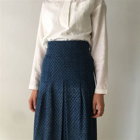 Tight Skirt "Block print denim" | A .Dupré
