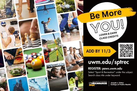 Sport & Rec half-semester courses start Oct. 30