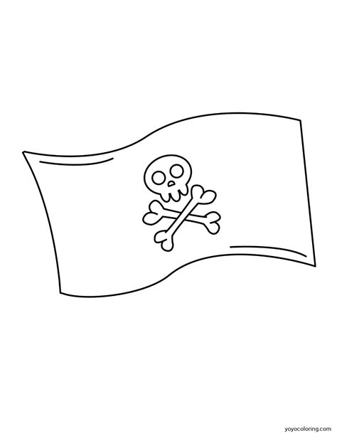 Pirate Flag Coloring Page