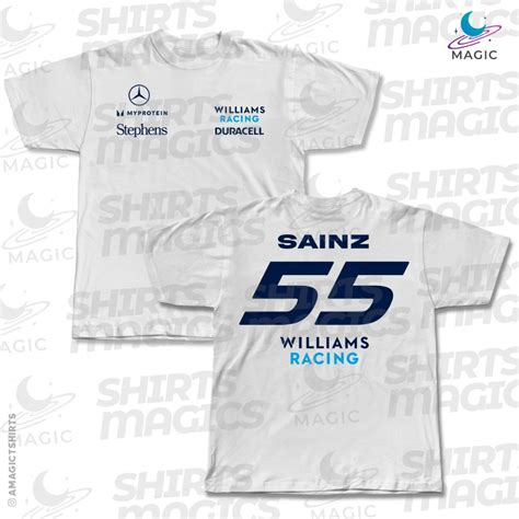 Camiseta F1 Carlos Sainz #55 Sponsorships Williams Racing formula 1 ...