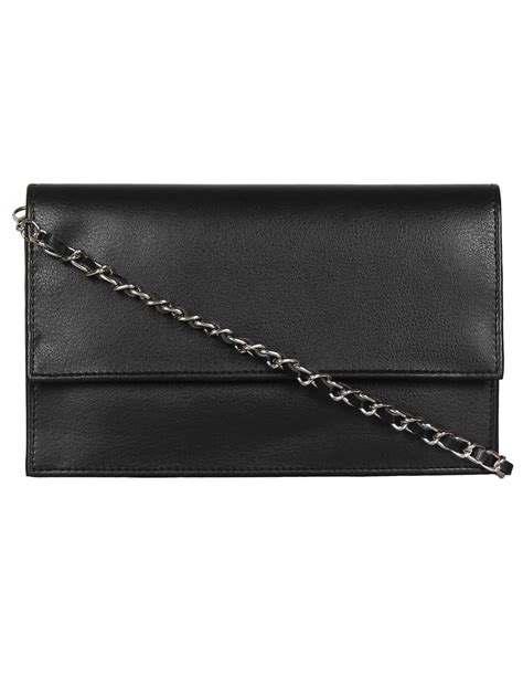 Anekaant Black Furbish Leatherette Sling Bag