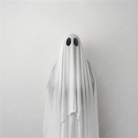 Ghost Costume Halloween Outfit White Sheet Ghost | Premium AI-generated ...
