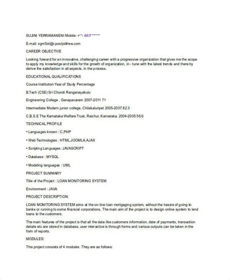 Image result for Java/PHP Resume Fresher