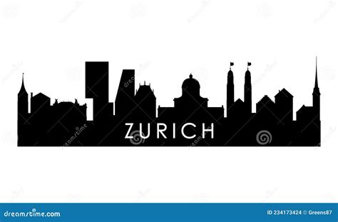 Silhouette Of Zurich Skyline