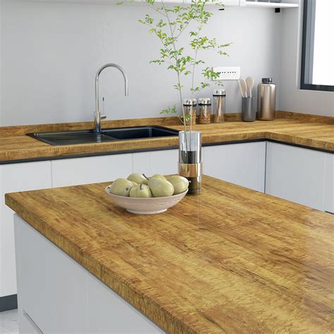 Livelynine 15.8x394 Natural Wood Countertop Contact Paper Waterproof ...