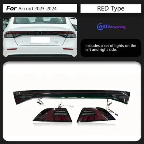 Accord Tail Lights 2023 New Accord LED Tail Lamp Rear Lamp DRL Signal ...