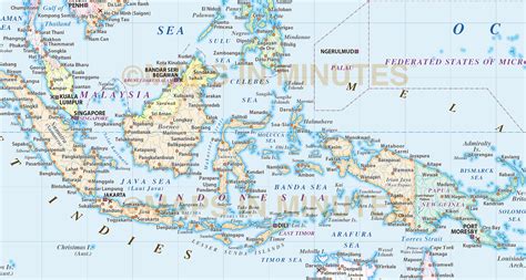 Vector Malaysia/Indonesia Political Map with country insets @10M scale in AI Illustrator and ...