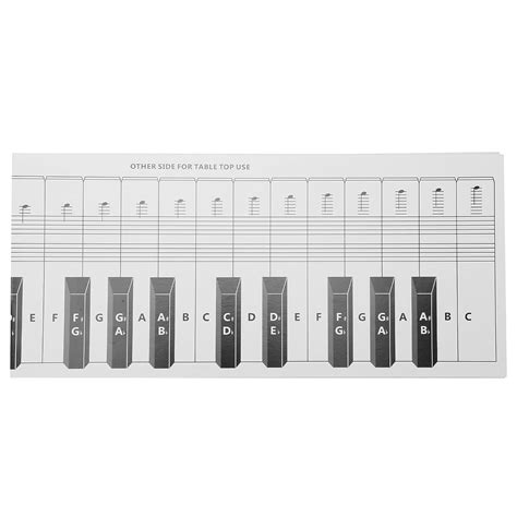 Keyboard Note Chart, Portable Table Coated Paper Piano Keys Chart ...