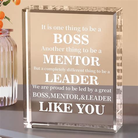 Amazon.com: Best Boss Gifts for Women Men Crystal Office Keepsake Gifts ...