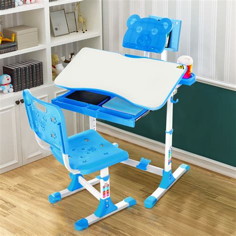 Adjustable Kids' Desk and Chair Sets, Kids Adjustable Height Desk with ...