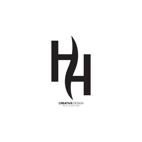 HH Logo monogram with pillar shape designs template 2963543 Vector Art ...