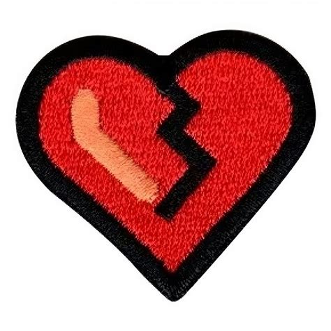 Stofmærke Emoji Knust Hjerte | Partyking