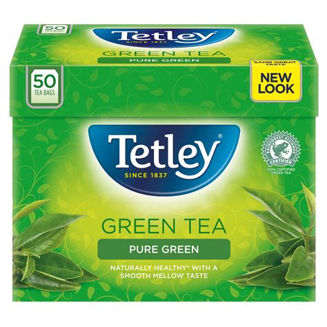 Tetley Green Tea Pure Green 50 Tea Bags 100g | Fruit & Herbal Tea ...