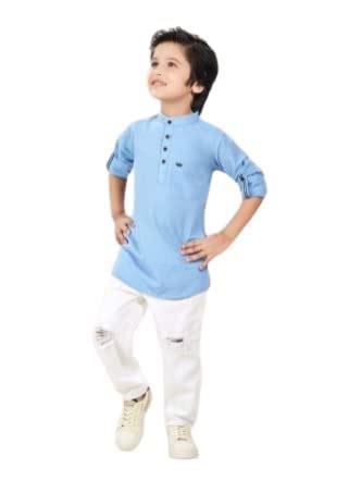 Buy NAVKAR Creation Boys Traditional Ethnic Wear Handloom Cotton Kurta ...