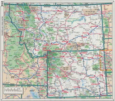 Idaho Montana Wyoming Road Maps Archive Maps Of The Rich Odyssey