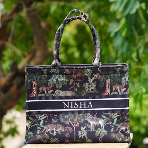 Customized Jungle Theme Box Tote Bag