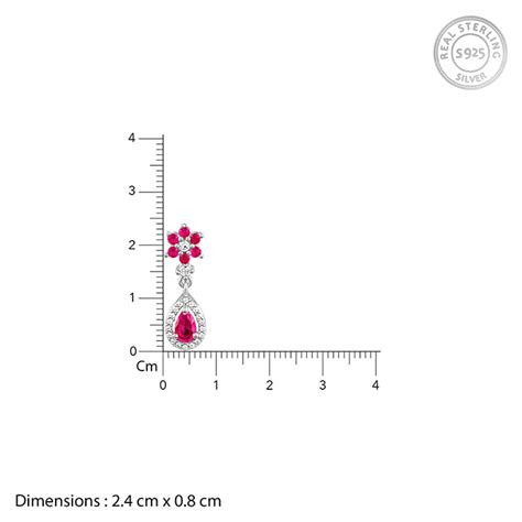 Silver Pink Flower Mini Drop Earrings – GIVA Jewellery