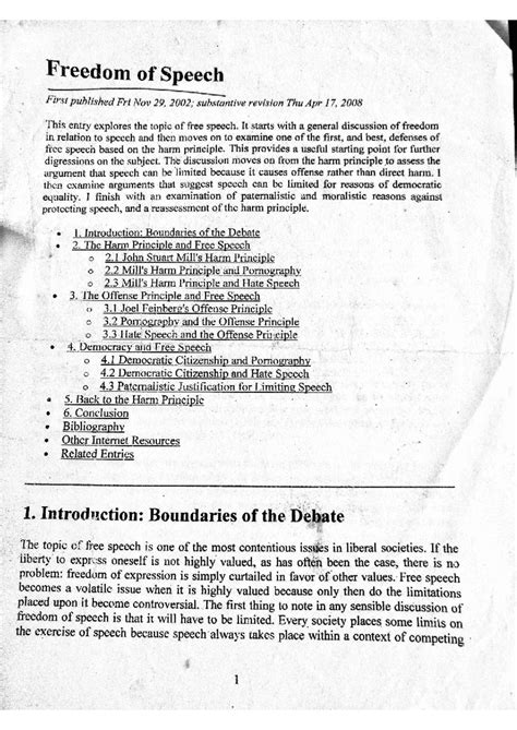 PHIL 101: Freedom of Speech - Analyzing Harm and Offense Principles ...