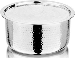 NIRLON Hammered Triply Stainless Steel Tope / Patila with Stainless ...