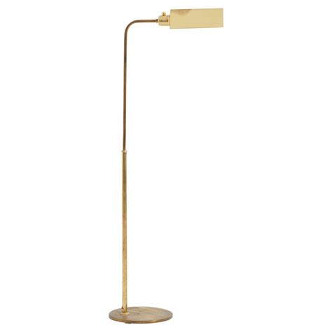 Midcentury Brass Reading Floor Lamp For Sale at 1stDibs