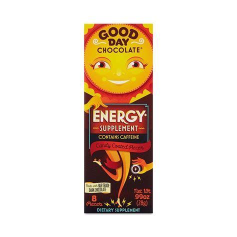 Good Day Chocolate Dark Chocolate Energy Supplement - Thrive Market