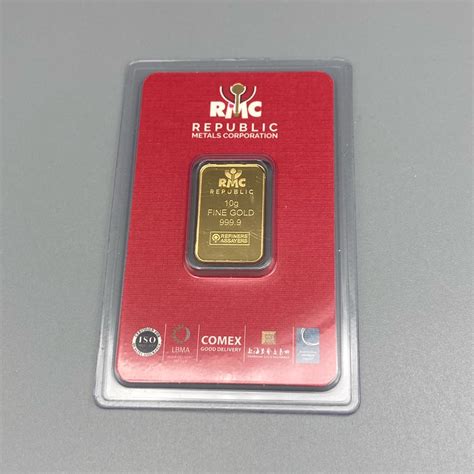 10 Gram Gold Bar | Republic Metals Corporation (RMC) .9999 (PRICE ON R ...