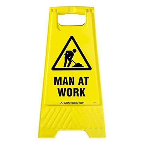 Signageshop Caution Stand Men At Work Stand (A Stand 2 X 1 Ft) : Amazon ...