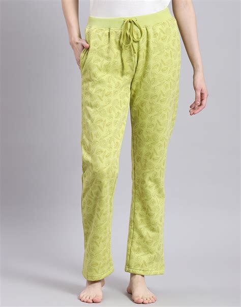 Buy Women Green Printed Regular Fit Lower Online in India - Monte Carlo