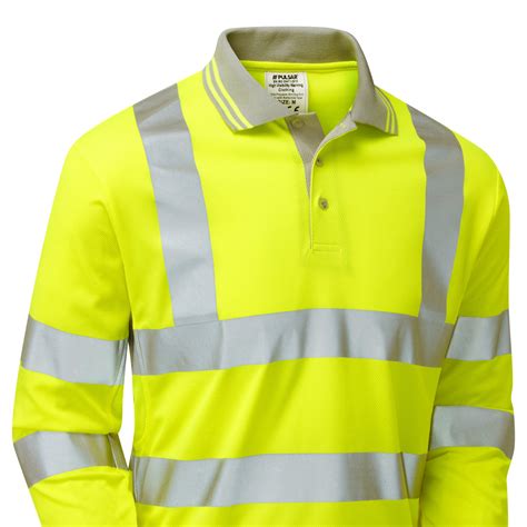 Pulsar Protect Yellow Hi-Vis Long Sleeved Polo Shirt P458 – Start Safety UK