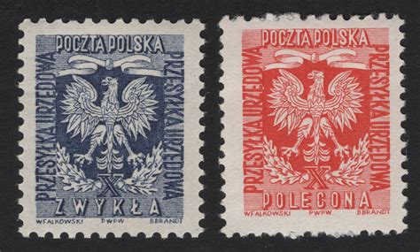 SCG4403 - Poland Official Stamps – Eagle Design (c. 1940s) – Stamp and ...
