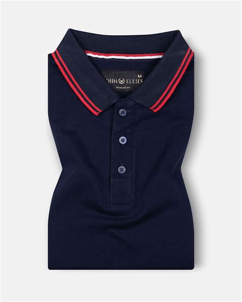 Buy Reonawl Navy Blue Cotton Polo T-Shirt – John Ellies India