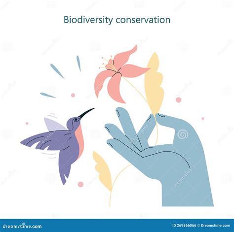 Biodiversity Conservation. Endangered Flora and Fauna Species Restoration Stock Vector ...