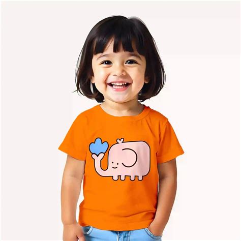 Pack of 3 Half Sleeves Girls T-Shirts | Cute Butterfly, Cute Elephant ...