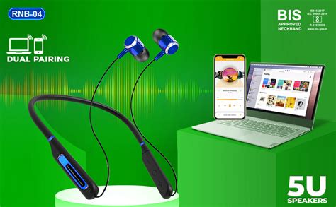 Riviera® RNB-04 Wireless Earphones 36 Hours Music Playtime, 5U Speakers ...