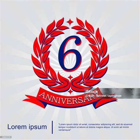 6th Years Anniversary Celebration Emblem Anniversary Logo Isolated With ...