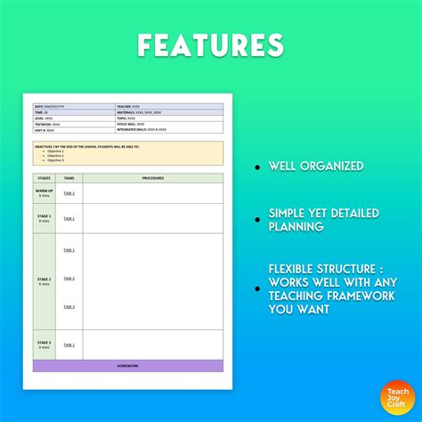 EDITABLE Lesson Plan Template in Microsoft Word and Google Docs, Simple ...