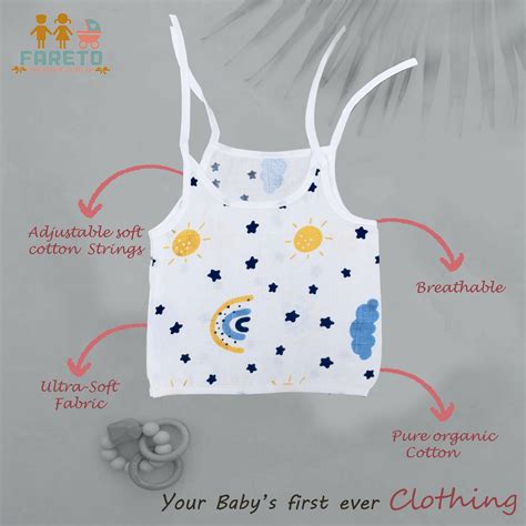 Fareto Organic Cotton Muslin Knot Jhablas for Baby | Summer Wear Sleev ...
