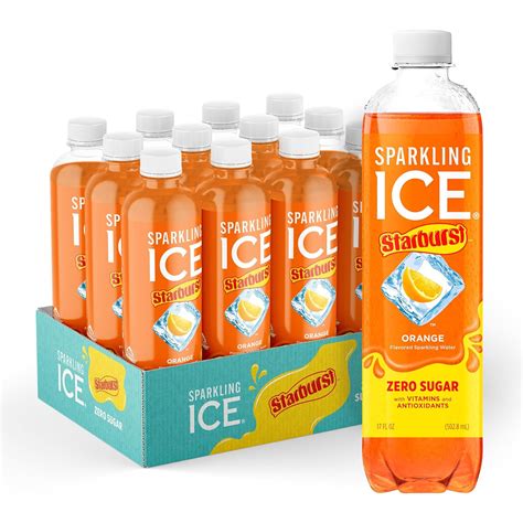 Amazon.com: Sparkling Ice STARBURST Orange, Zero Sugar Flavored ...