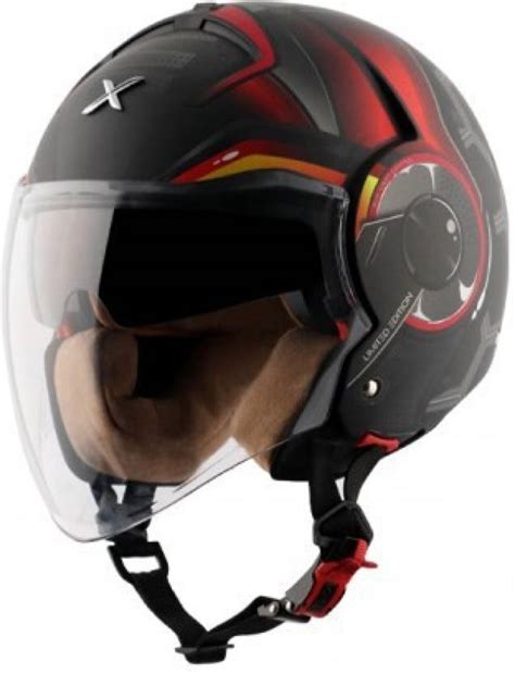 Axor Striker Hitman Dull Black Red Helmet-L Motorbike Helmet - Buy Axor ...