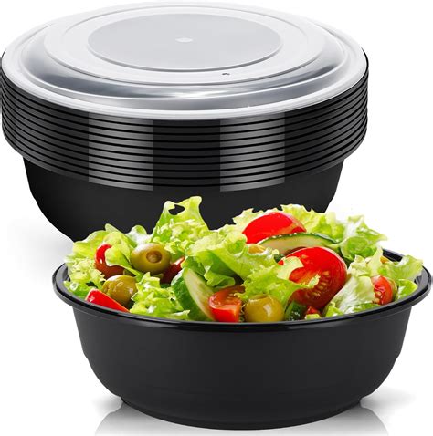 Amazon.com: Newtay 10 Pack 162 oz Large Plastic Serving Bowls with Lids ...