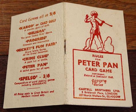 1939 Peter Pan Card Game by Pepys, England - tomsk3000